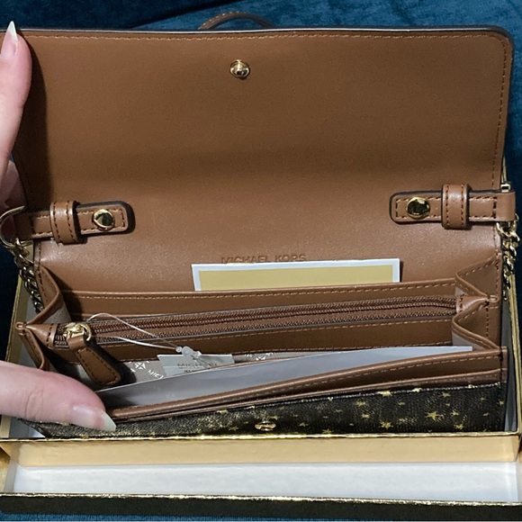 MK Jet Set Charm Large Wallet on a Chain NWT - Picture 5 of 12